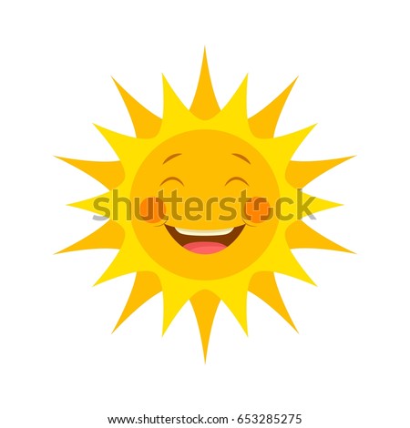 Smiling Sun Stock Vector 71628511 - Shutterstock