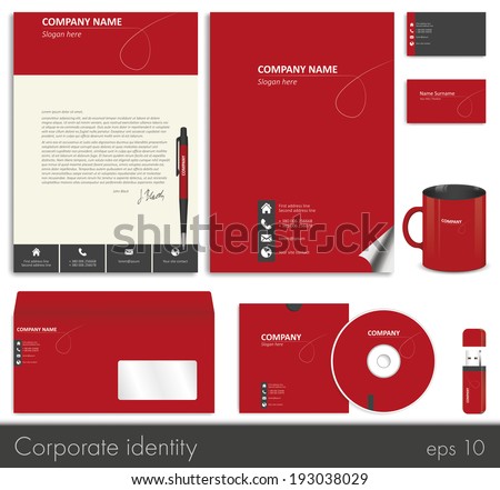 business style corporate identity template 7 stock vector business style corporate identity template 7 stock vector, Presentation templates