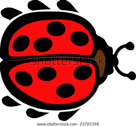 Ladybird Little Cartoon Insect You Stock Vector 56092492 - Shutterstock