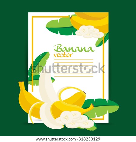 Banana, fruit vector illustration