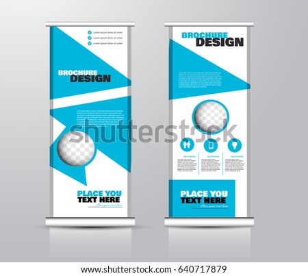 Roll Banner Stand Design Vector Stock Vector 270345383 Shutterstock Exhibition Panel Design Template