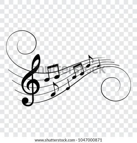  Music  Notes Musical Design Element Isolated Stock Vector 