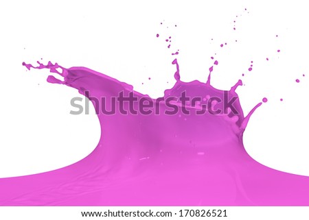 Pink Color Paint Splash Isolated On Stock Photo 44525089 - Shutterstock