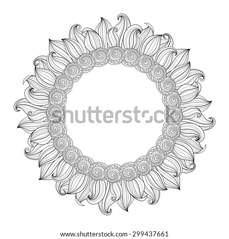 Free Free 82 Sunflower Wreath Svg Black And White SVG PNG EPS DXF File