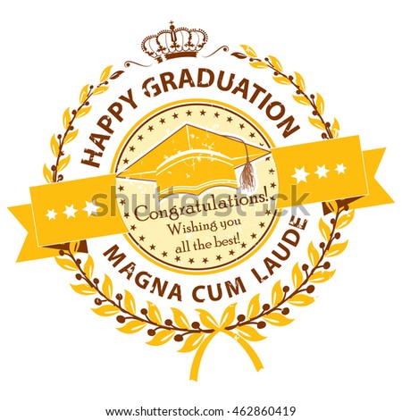 Happy Graduation Magna Cum Laude Congratulations Stock ...