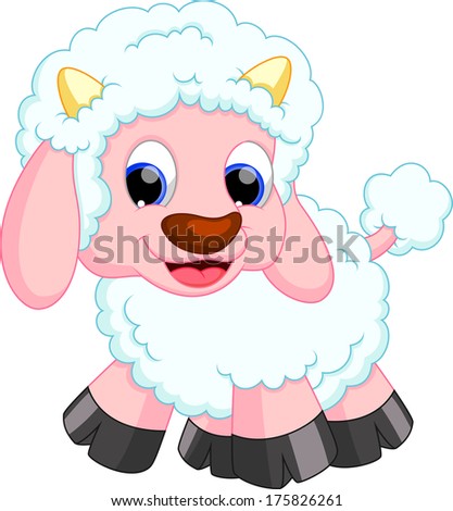 Cute Sheep Cartoon Stock Illustration 175826261 - Shutterstock