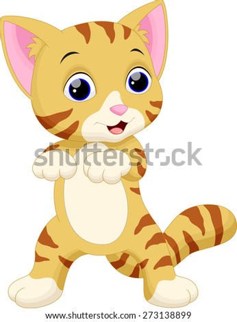 Stock Images similar to ID 65503327 - standing cat cartoon