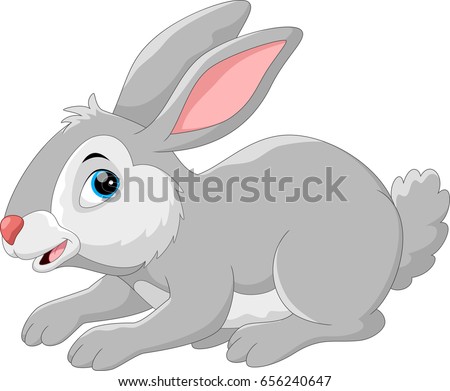 Cute Rabbit Cartoon Stock Vector 656240647 - Shutterstock