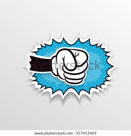 Human Hand Finger Pointing Gesturing Towards Stock Vector 184504829