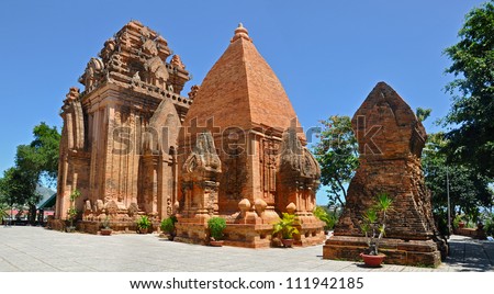 Towers were built by the Cham civilization. Nha Trang, Vietnam