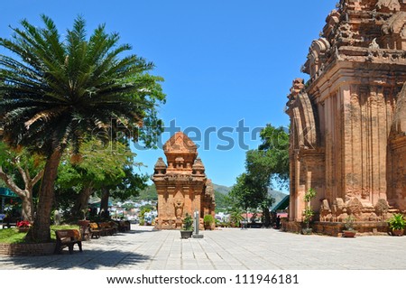 Towers were built by the Cham civilization. Nha Trang, Vietnam