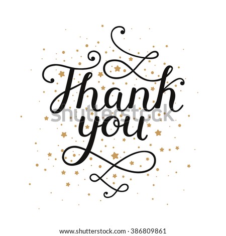 Thank You Card Typography Poster Memphis Stock Vector 454140949 ...