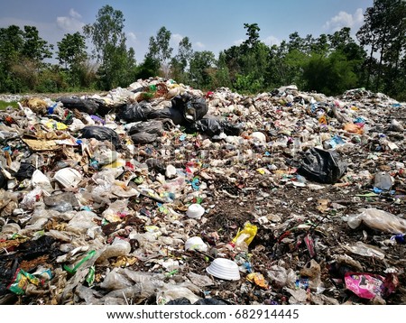 Sea Garbage Starts Invade Destroy Beautiful Stock Photo 46995175 ...