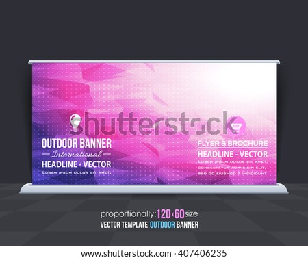 Polygonal Outdoor Banner Vector Background Advertising 