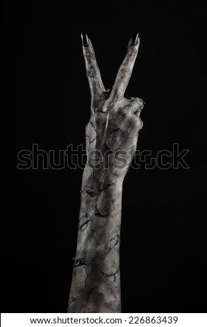 Halloween Theme Terrible Zombie Hand Black Stock Photo Halloween Theme Terrible Zombie Hand Black Stock Photo
