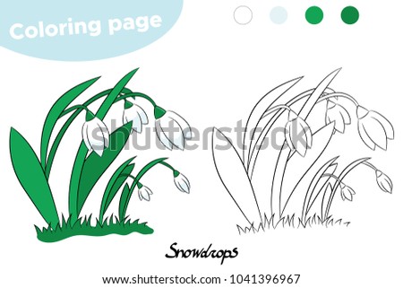 Coloring Page For Children Spring Flowers