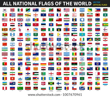 All Official National Flags World Formal Stock Vector 1007670961 ...