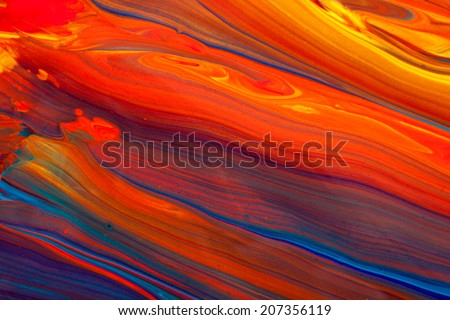 close up of different color oil paint