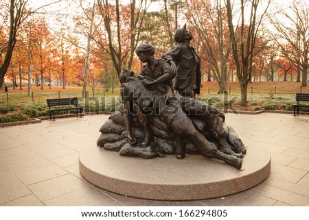 Vietnam Nurse Memorial Statue Clip Art