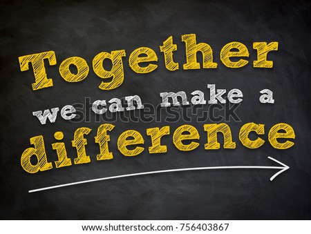 Together We Can Make Difference Stock Illustration 756403867 - Shutterstock