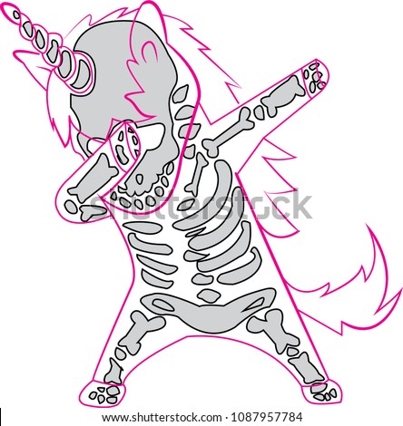 Dabbing Unicorn Skeleton Will Decorate Your T Shirt Dabbing Unicorn Skeleton Will Decorate Your T Shirt