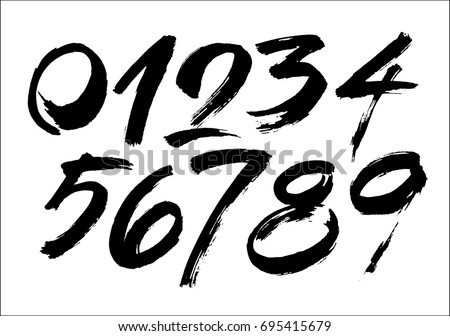 Calligraphy Numbers Stock Images, Royalty-Free Images & Vectors ...