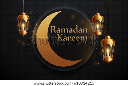 ramadan kareem background, lanterns,holiday, vector illustration eps 10