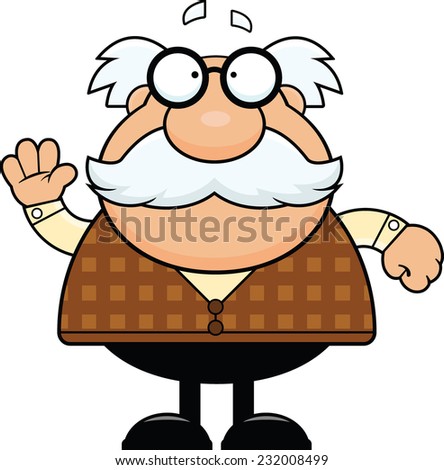 Cartoon Illustration Grandpa Grumpy Expression Stock Vector 232008502 ...