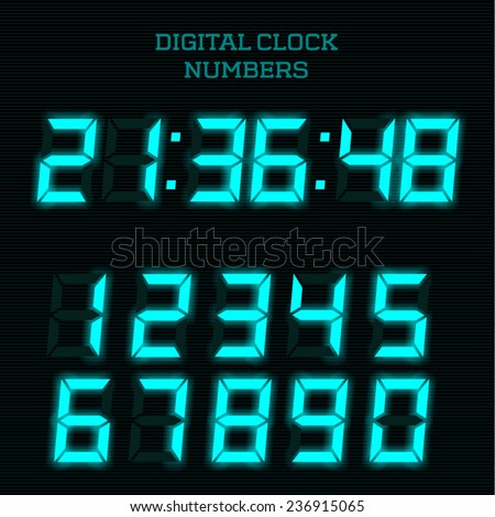 Digital clock font