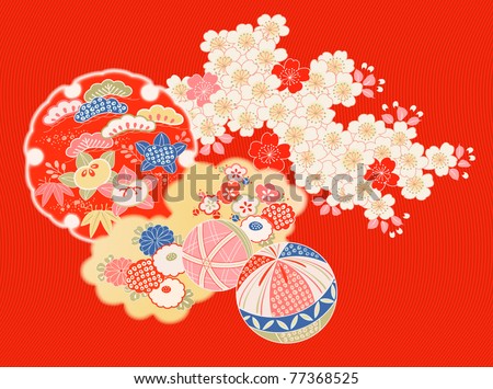 design elements from old Japanese kimono