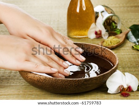 Hands Spa.Manicure concept