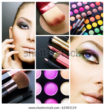 Makeup.Beautiful Make-up collage