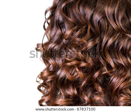 Wavy Hair isolated on white