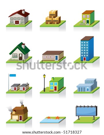 Vector Building Icon 3d Illustration Stock Vector 51718327 - Shutterstock