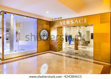 KUALA LUMPUR, MALAYSIA, May 20, 2016: The Versace outlet in KLCC, Kuala Lumpur. Versace is an Italian fashion company and trade name founded by Gianni Versace in 1978.