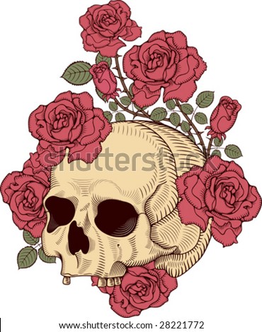 skull rose tattoo stock images royalty free images u0026 vectors skull rose tattoo stock images royalty free images u0026 vectors