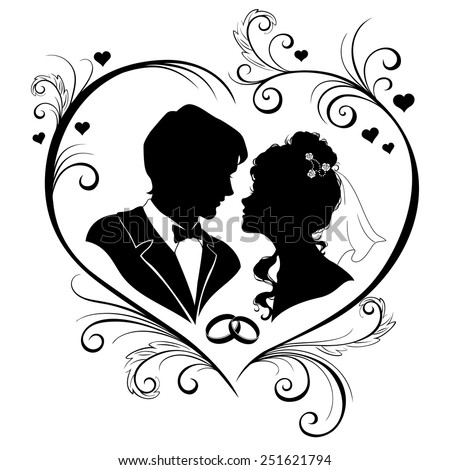 https://thumb7.shutterstock.com/display_pic_with_logo/1972217/251621794/stock-vector-wedding-invitation-card-with-silhouettes-of-the-bride-and-groom-vector-illustration-251621794.jpg