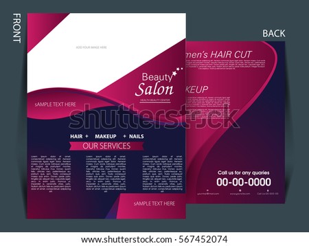 Colorful Background Flyer Salon Industry Stock Vector 