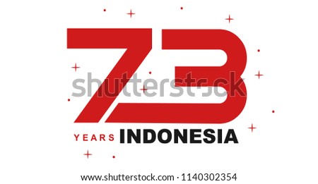 73 Years Indonesian independence Day Logo Wallpaper Background Vector Eps 10