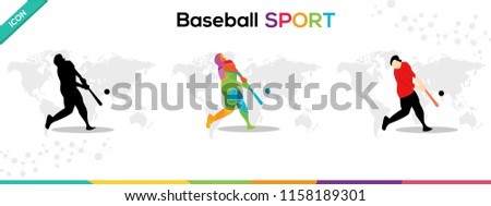 Baseball Sports Games Man Character vector Illustration Eps 10