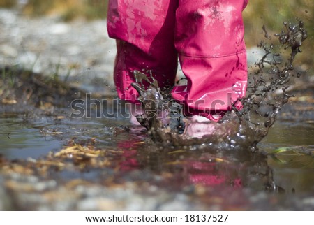 Child playing in water!