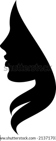 Womans Silhouette Hair Stock Vector 213717037 - Shutterstock