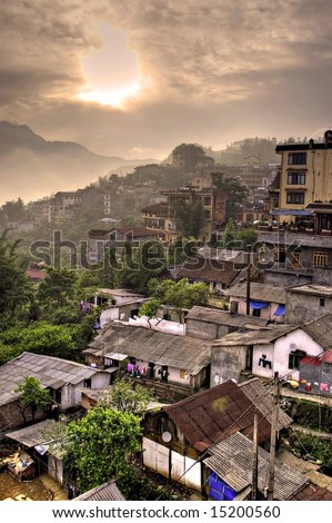 Sapa Town at Lao Cai Vietnam