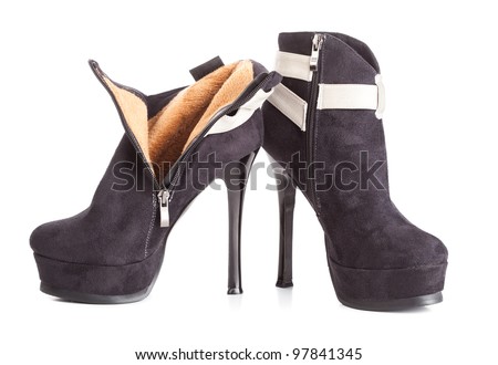 Beautiful High Heels Platform Pump Shoe In Italian Luxury Black ...