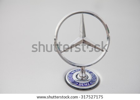 STUTTGART, GERMANY - 11 september, 2015: Mercedes Benz logo. Mercedes-Benz is a German automobile manufacturer, a multinational division of the German manufacturer Daimler AG