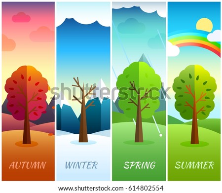 12 Months Year Weather Year Information Stock Vector 614802554 ...