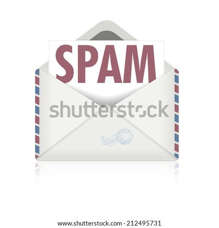 Detailed Illustration Open Envelope Spam Letter Stock Vector