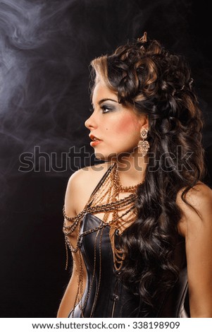 Russian Beauty Attractive Female Wearing Kokoshnik Stock 