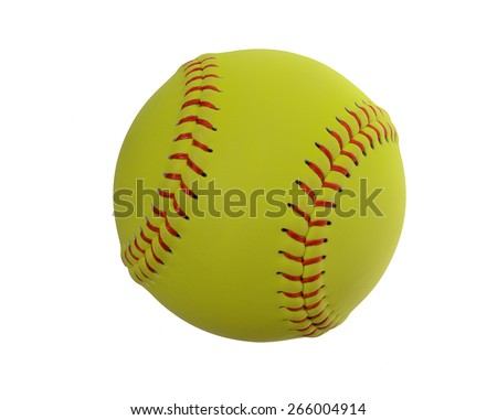 Softball Isolated On White Stock Photo 266004914 - Shutterstock