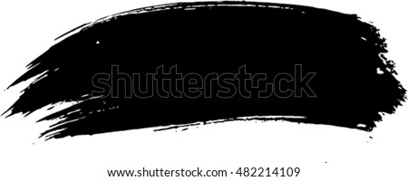 vector black line, grunge brush strokes ink paint isolated on white background